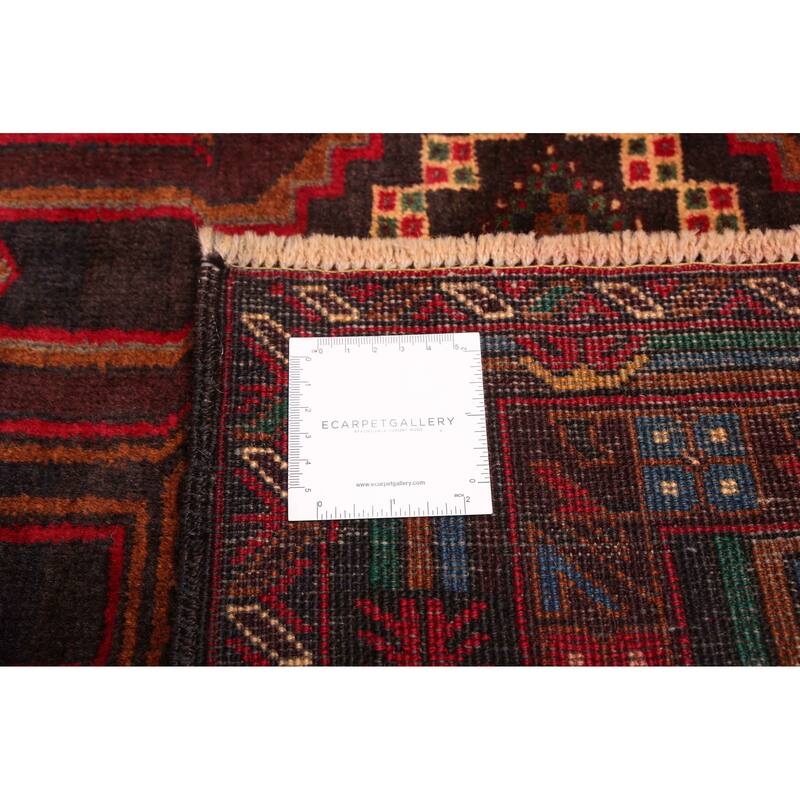 ECARPETGALLERY Hand-knotted Teimani Dark Brown Wool Rug - 3'7 x 6'7