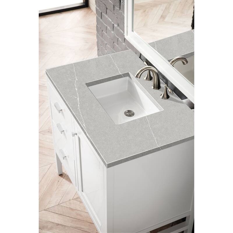 James Martin Vanities Addison 36" Single Vanity, Glossy White