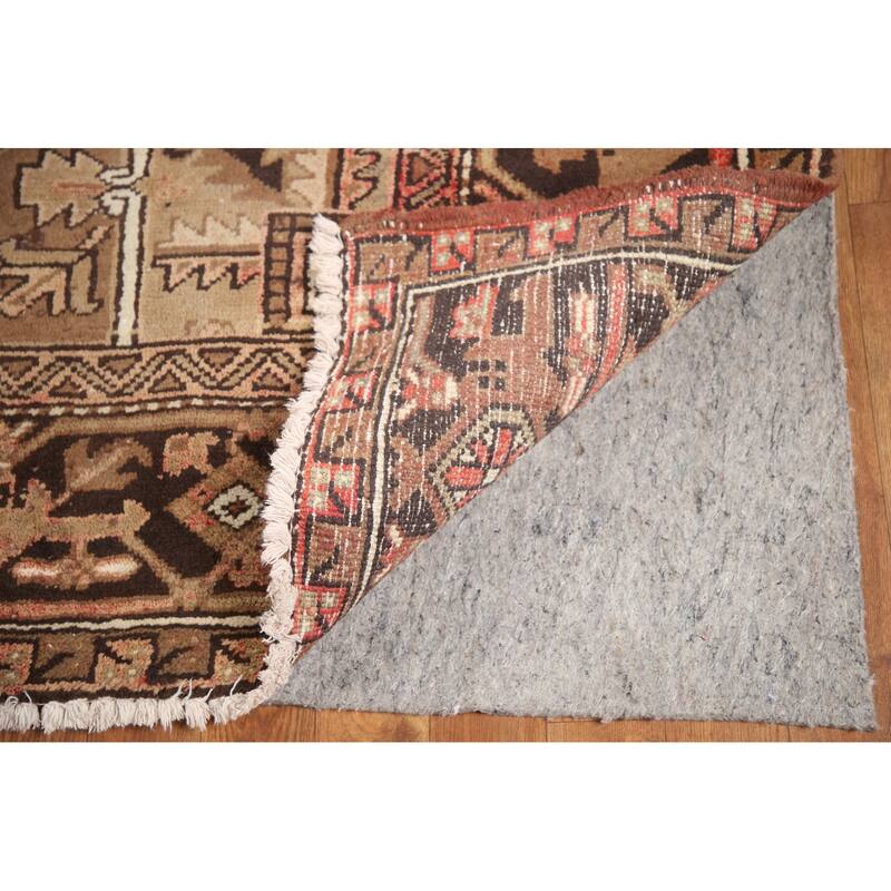 Hand Knotted Oriental 100% Wool Carpet Traditional Medallion Pink Heriz Area Rug - 11' 5'' X 8' 4''