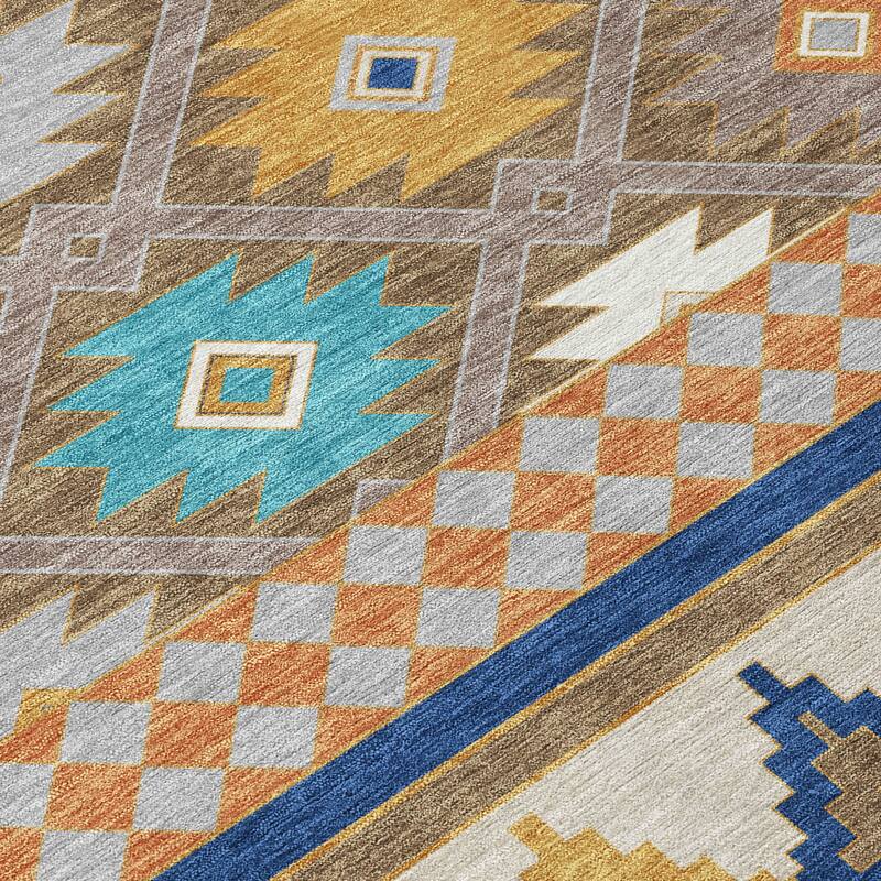 Machine Washable Indoor/ Outdoor Global Clemente Chantille Rug