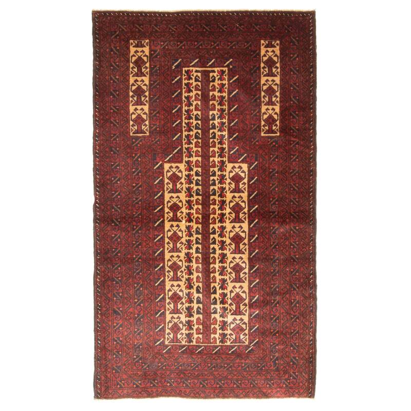 ECARPETGALLERY Hand-knotted Teimani Tan Wool Rug - 3'0 x 5'5