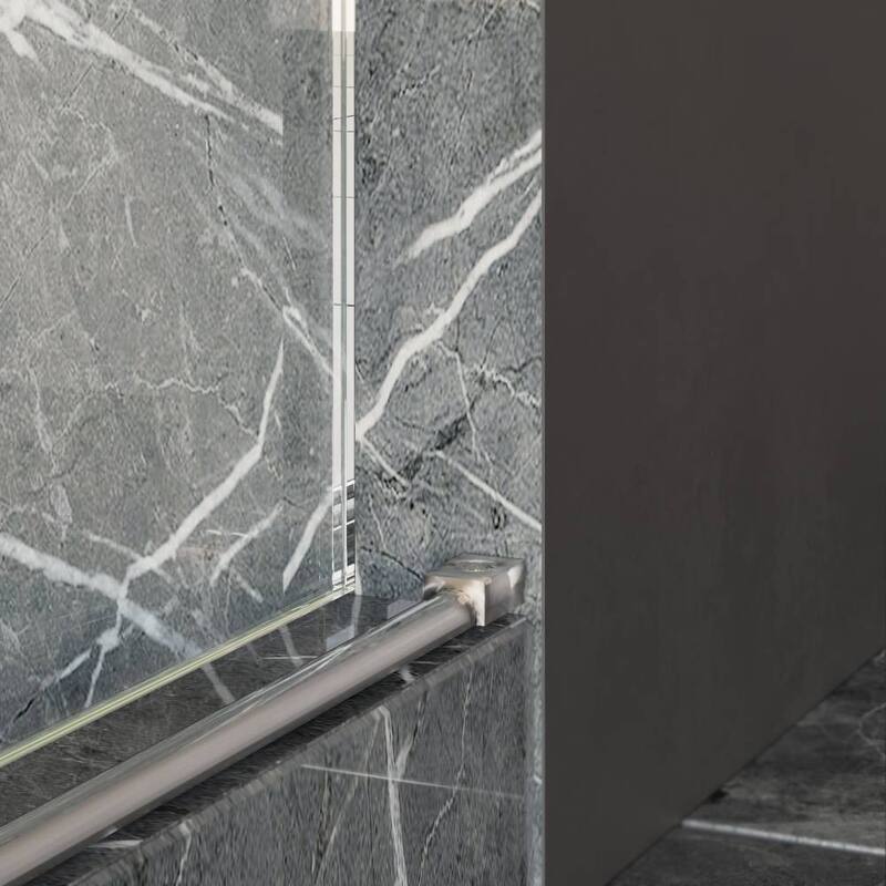 Seawin Hugo 56 - 60 x 78 inches Frameless Sliding Shower Door 3/8 in. (10 mm) Clear Tempered Glass with NanoShield Coating