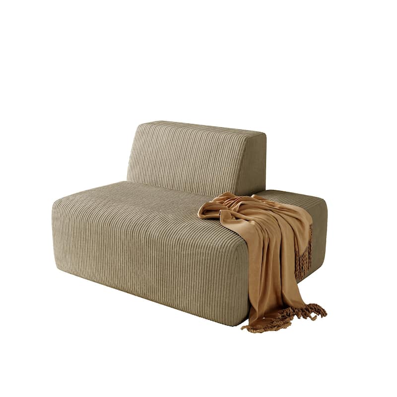 Modern Chaise Lounge Indoor Corduroy Sofa