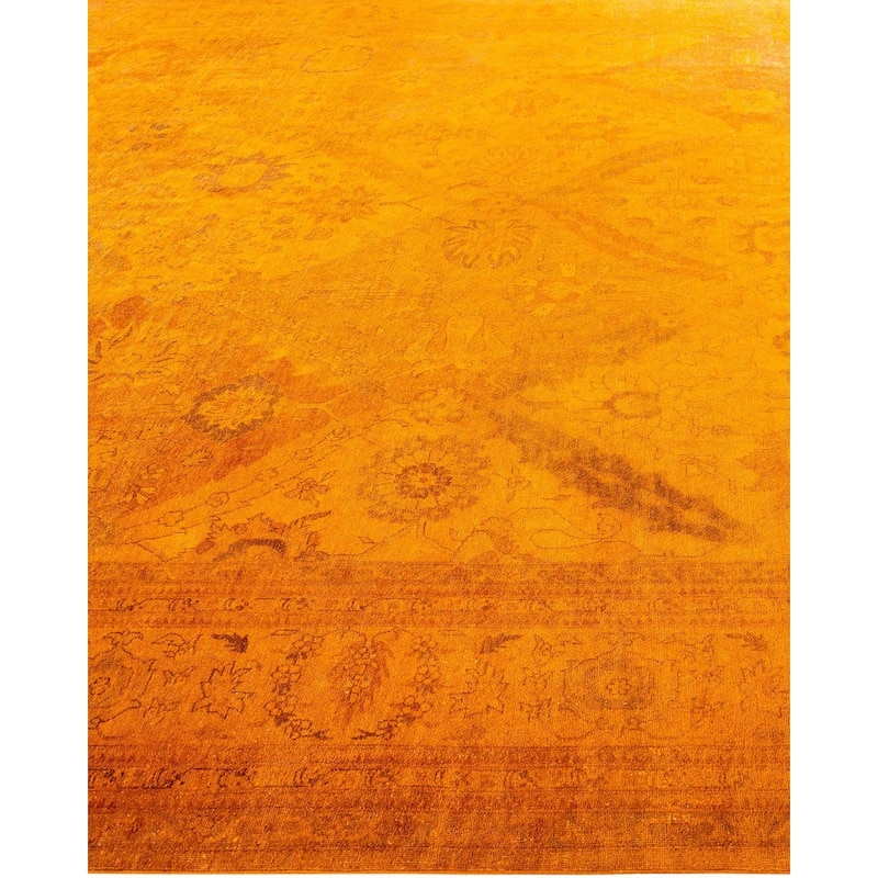Fine Vibrance, One-of-a-Kind Hand-Knotted Area Rug - Orange, 10' 2" x 13' 10" - 10' 2" x 13' 10"