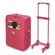 preview thumbnail 5 of 12, Badger Basket Double Trolley Doll Carrier with Two Sleeping Bags and Pillows - Pink/Star