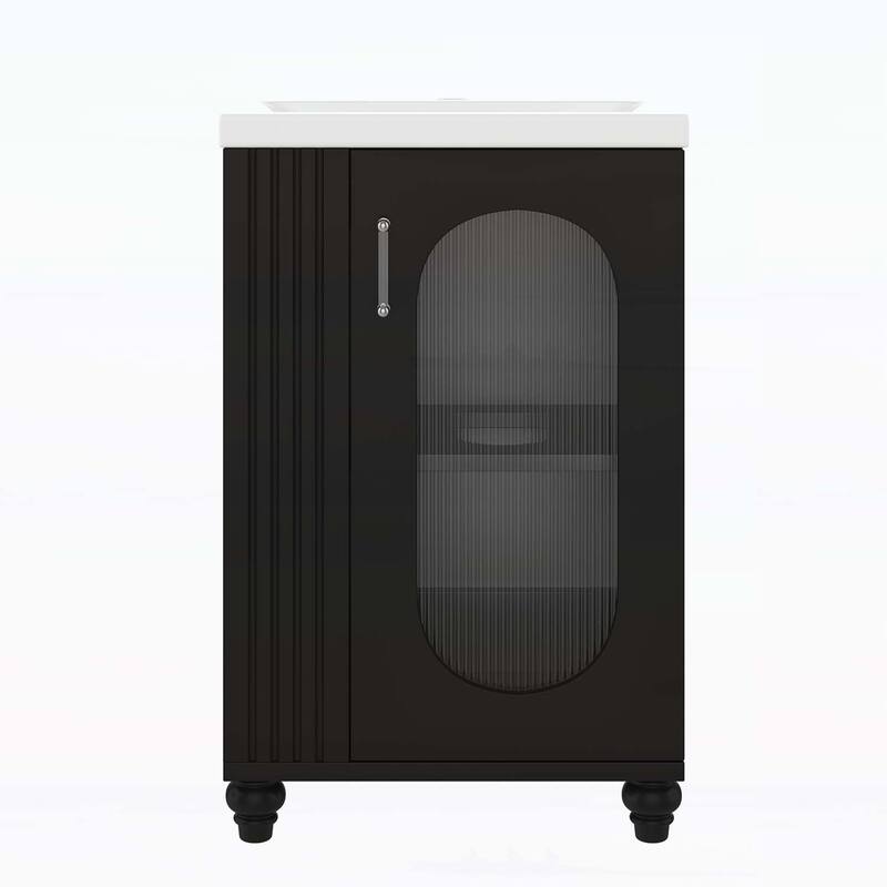 Bathroom Vanity Cabinet with Sink,with Two-tier Shelf,Adjustable Shelf