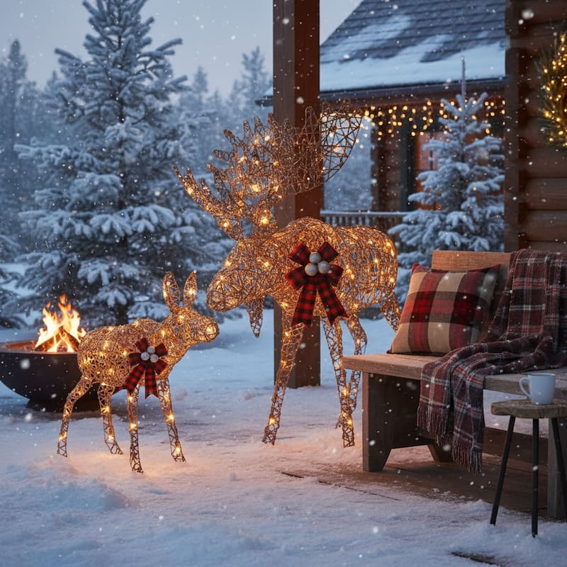 3FT Pop-Up Snowman,100 LED Lights, 10 LED C9 String Lights - Multi