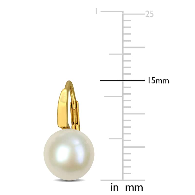 Miadora 8-8.5mm Cultured Freshwater Pearl Earrings 14k Yellow Gold