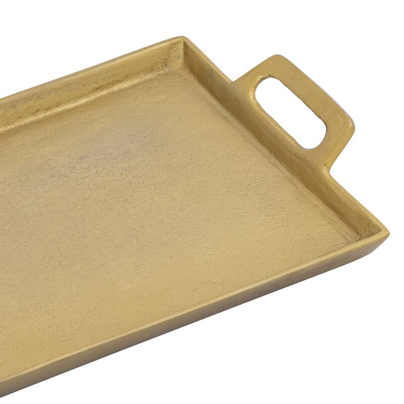 Alum. Tray w/Handles 10x34" - Ant. Brass - ANTIQUE BRASS