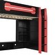 preview thumbnail 42 of 45, Full Size Esports Gaming Loft Bed Wood Frame Loft Bed with All-in-one Work Play Desk, Bookcase and RGB Ambient Light