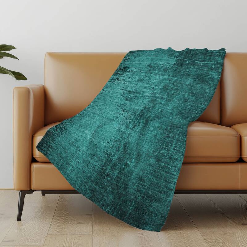 Premium Machine Washable Abstract Ombre Sherpa Throw Blanket