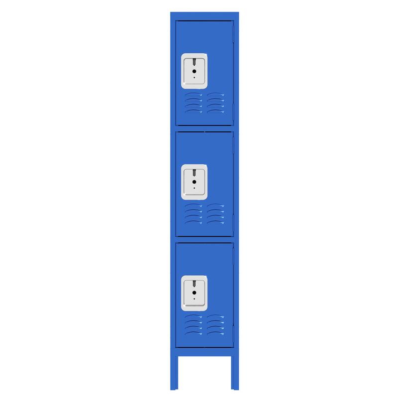 66"H Metal Lockers for Employees with 3 Door Storage Locker for Employees Gym School Home Office Garag