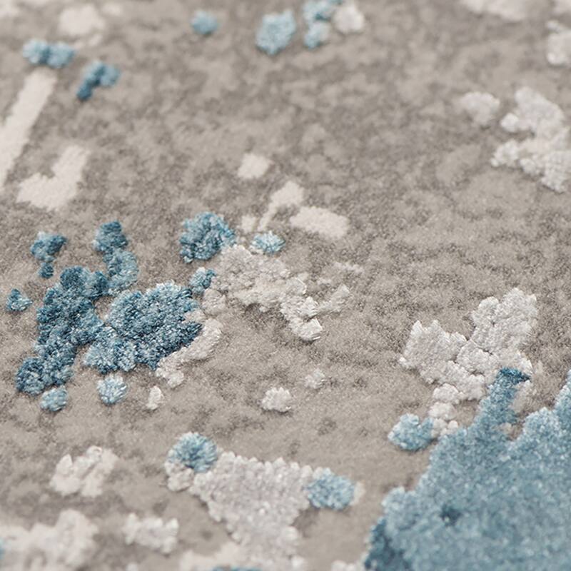 HomeRoots Abstract Contemporary Rectangle Area Rug