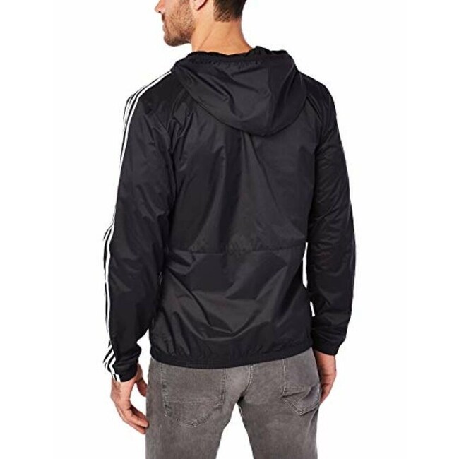 adidas men's essentials hooded wind jacket