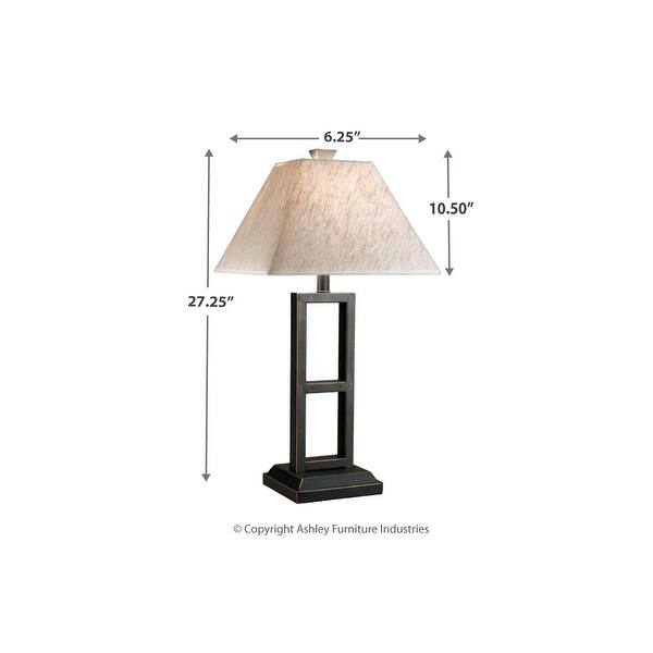 Signature Design by Ashley Deidra Patina Table Lamp (Set of 2) - Bed ...