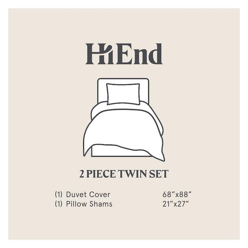 HiEnd Accents Porto Matelassé Textured 3 Piece Duvet Cover Set
