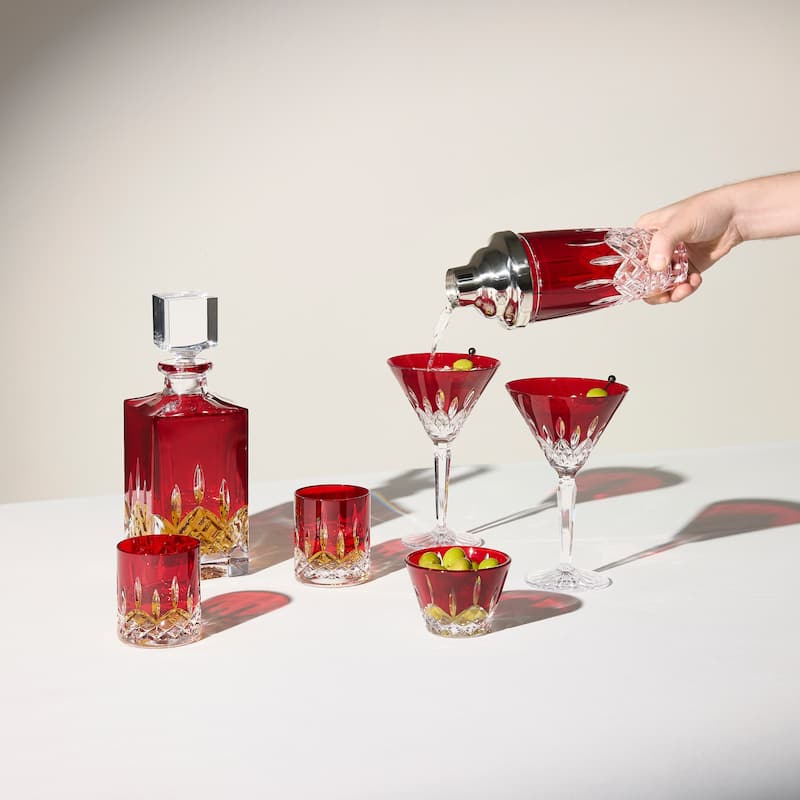Waterford Lismore Red Martini 7floz, Set of 2
