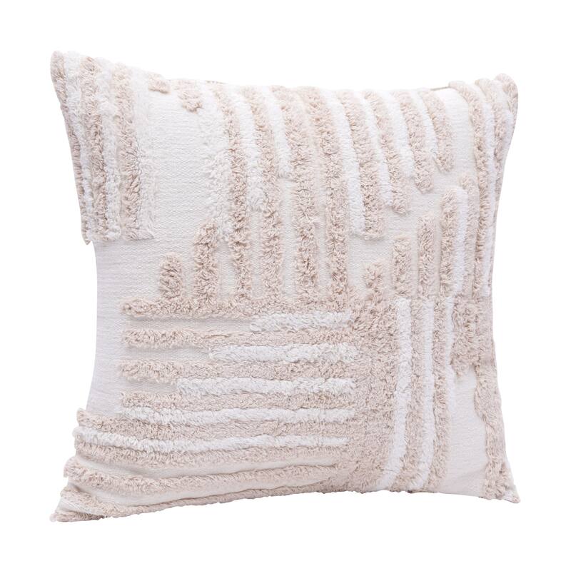 Sevita Stacy Garcia Abstract Geometric Shag Decorative Throw Pillow