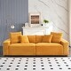 preview thumbnail 15 of 15, Oaks Aura 104.72in. 4-seat Large Sofa With Throw Pillows, Modern Corduroy Fabric Multicolour Choice Couch