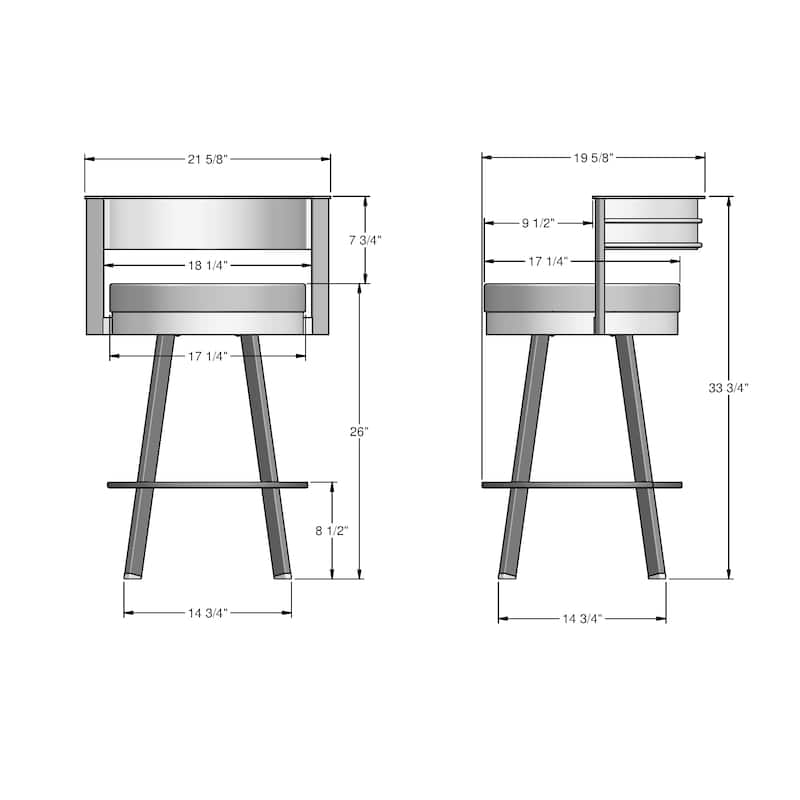 Amisco Browser Swivel Counter Stool