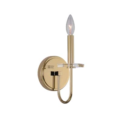 Allegri 031221-FR001 Bolivar 12" Tall Wall Sconce with Firenze Crystal