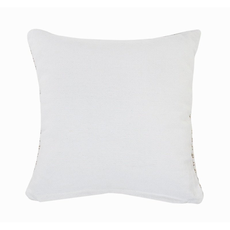 Sevita Ivory and Jute Interwoven Throw Pillow