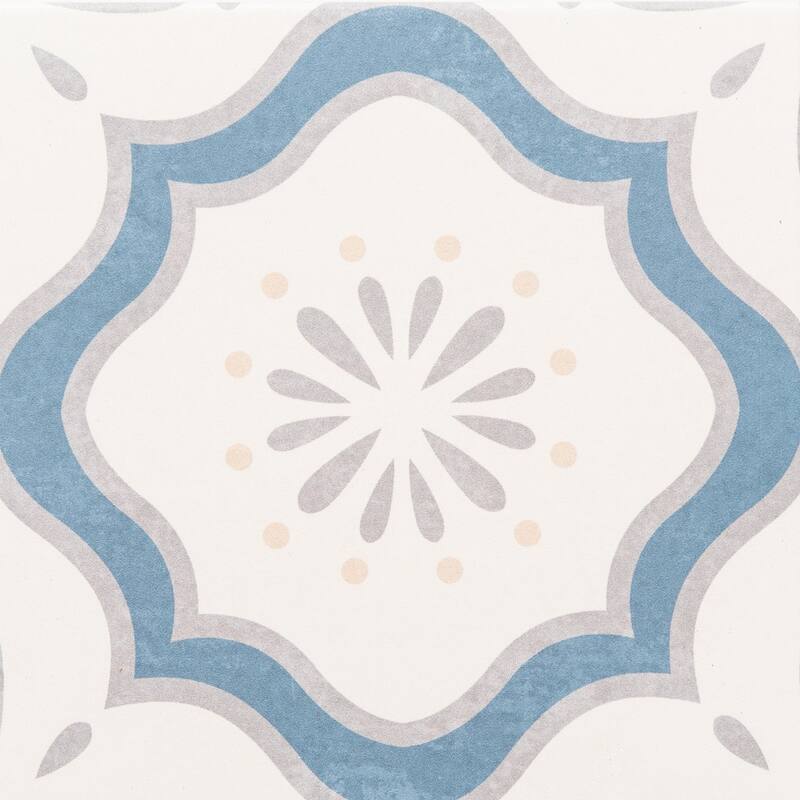 The Tile Life DaVinci 7.9x7.9 Blue Matte Porcelain Floor & Wall Tile