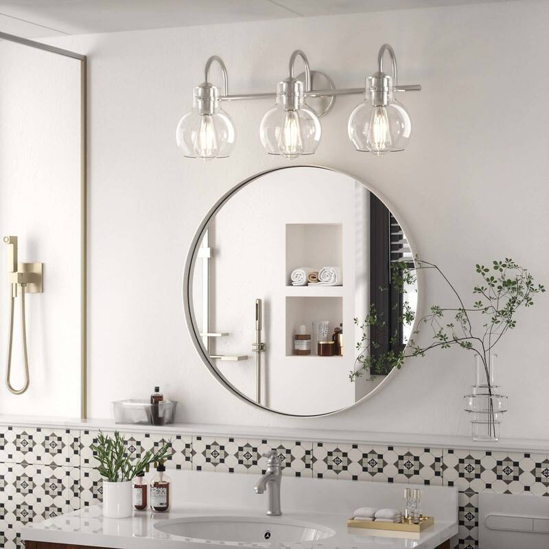 Modern Vanity Light with Clear Glass Globes in 2/3/4 Lights