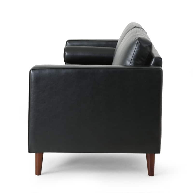 82" Three-Seat PU Leather Upholstered Sofa