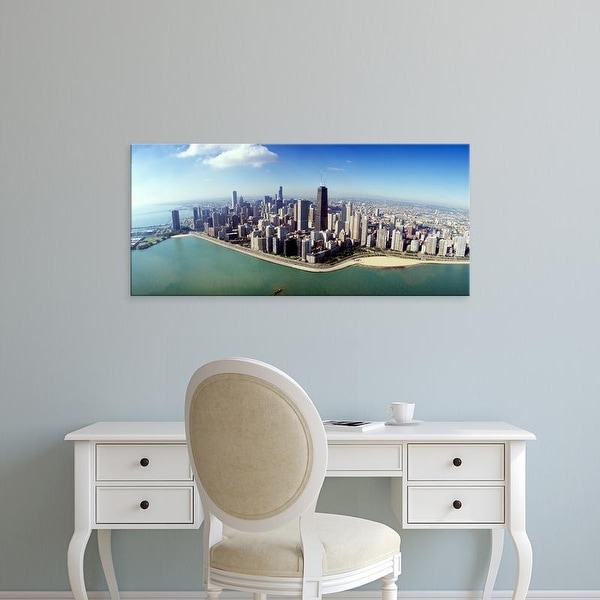 Easy Art Prints Panoramic Images's 'Aerial Chicago IL' Premium Canvas Art