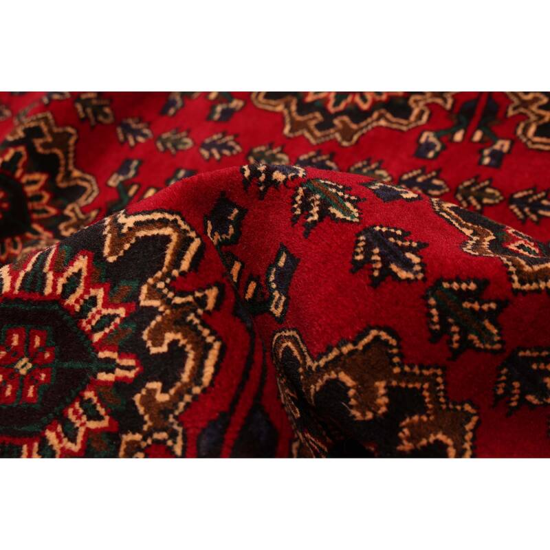 ECARPETGALLERY Hand-knotted Teimani Red Wool Rug - 3'9 x 6'6