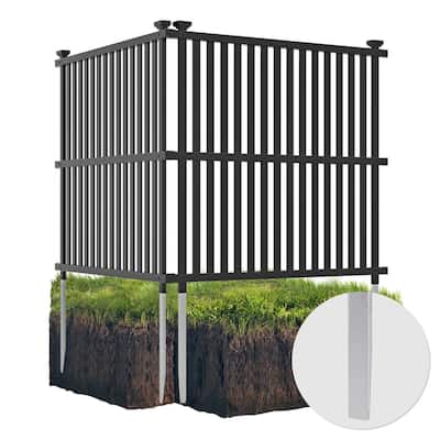 Costway 2/4 PCS Air Conditioner Fence Panels with Metal Ground Stakes