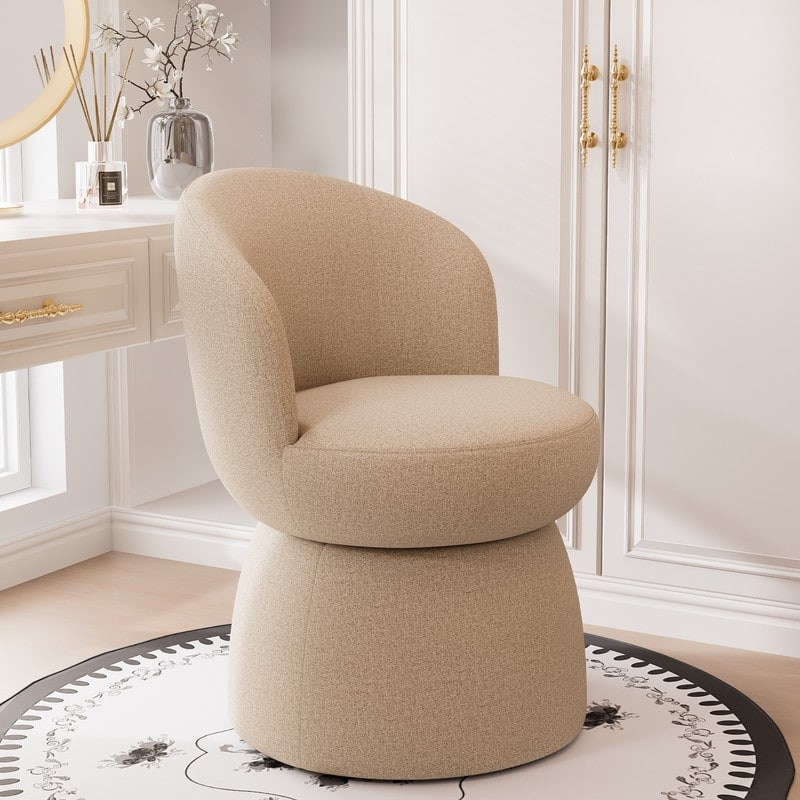 Swivel Modern Accent Chair, Armless Barrel Chairs for Living Room