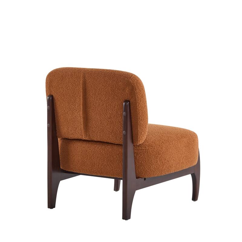 25.5" Modern Boucle Lounge Chair with Solid Wood Frame, Soft and Durable Boucle Upholstery, Perfect for Living Room