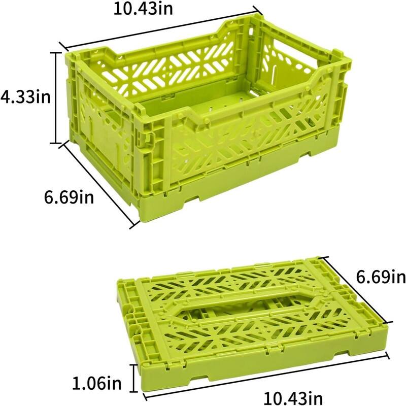 3Pack Plastic Folding Storage Crates Bed Bath & Beyond 39310915