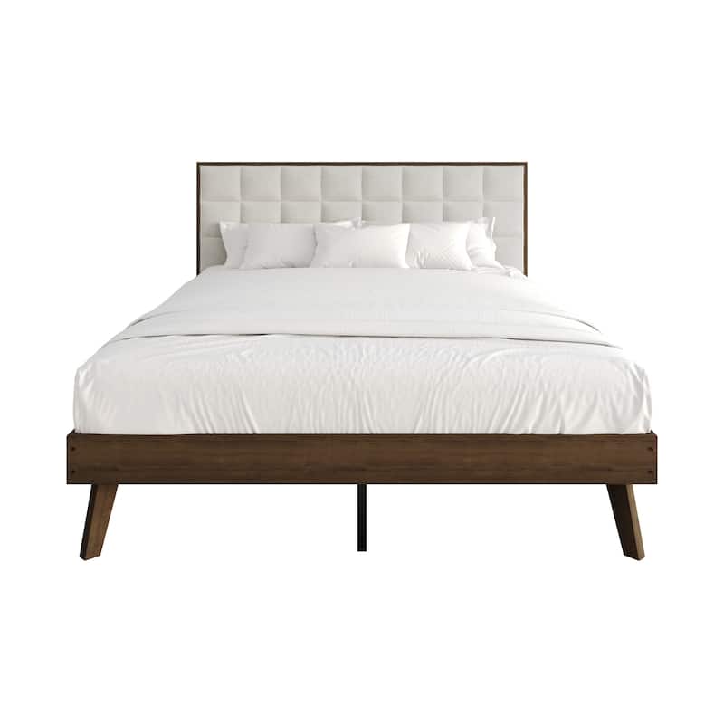 CraftPorch Vintage Wooden Platform Bed - Full - Walnut