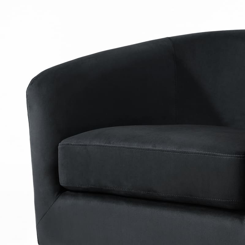360-Degree Swivel Round Barrel Velvet Armchair Accent Chairs