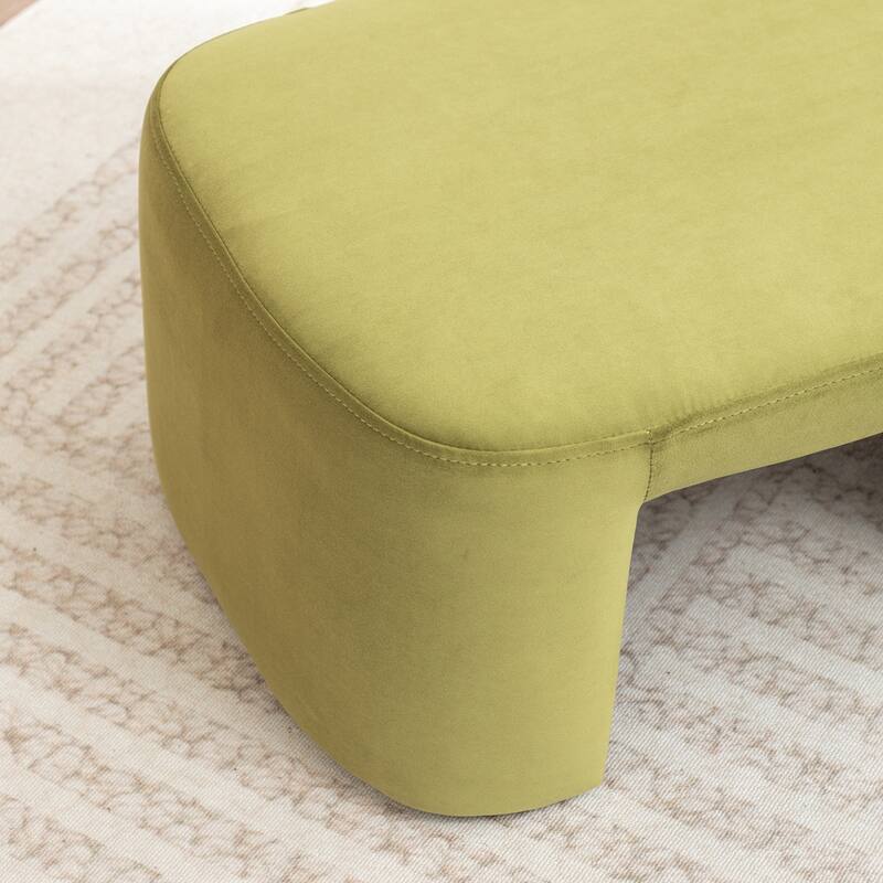 SEYNAR Modern Velvet Rectangle Accent Ottoman