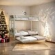 preview thumbnail 1 of 31, Bunk Bed Twin Over Twin Size with Ladder and high Guardrail, Able to Split, Metal Bunk Bed