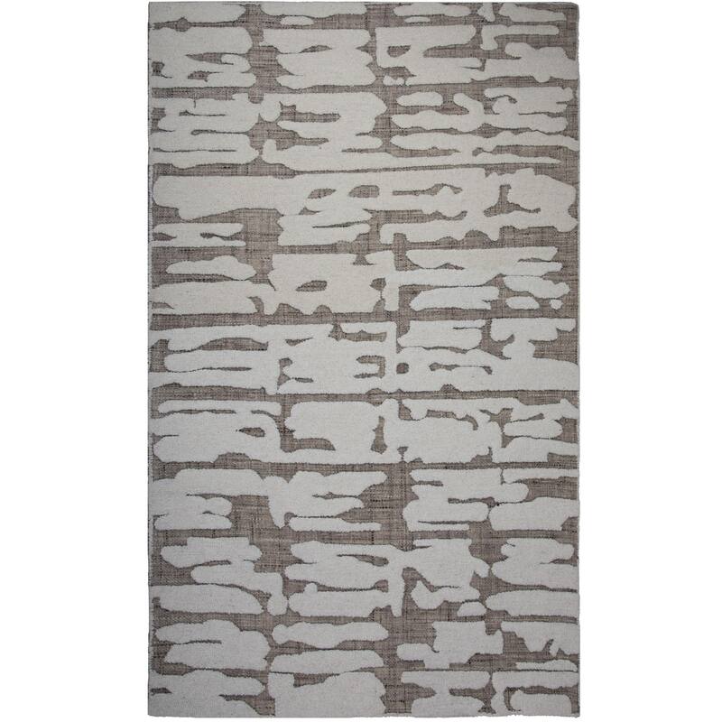 Alora Decor Weston Hand-tufted Abstract Wool Rug - Brown - 5' x 7'6"
