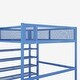 preview thumbnail 11 of 47, Full Size Metal Loft Bed with 4-Tier Storage Shelves and Ladder