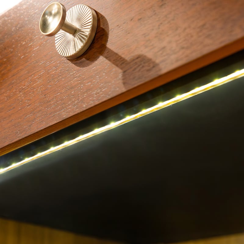 Furniture of America Forma Mid-Century Modern 3-Piece Walnut Solid Wood Platform Bedroom Set