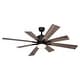 preview thumbnail 12 of 15, Crawford 60 in. Ceiling Fan with Reversible Blades, Dimmable LED Light Kit, Remote Control, 6 Speeds, Energy Efficient DC Motor