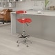 preview thumbnail 155 of 164, Vibrant Chrome Tractor Seat Drafting Stool Wine Red