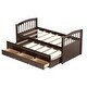 preview thumbnail 7 of 16, Pine Wood Twin Bunk Bed with Trundle