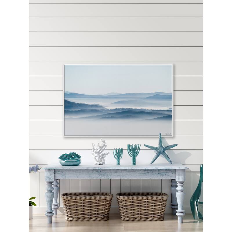 Misty Mountains Floater Framed Print on Canvas