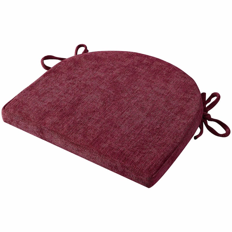 Sweet Home Collection U-Shape Molded Memory Foam Chair Pads With Ties