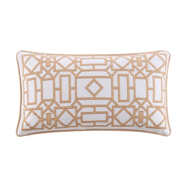 slide 2 of 5, Southern Tide Trellis Square Linen Decorative Pillow Feather - Accent - Linen - 22"W x 12"L - Single