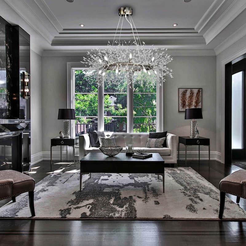 Crystal Chandelier 38" Firework Lighting Starburst Pendant light