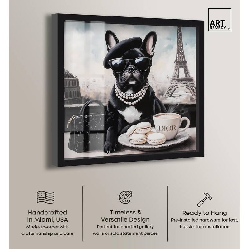 Frenchie in Paris Treats Shadowbox by Art Remedy